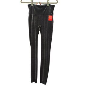 SPANX Blue Velour Leggings NWT Size Medium